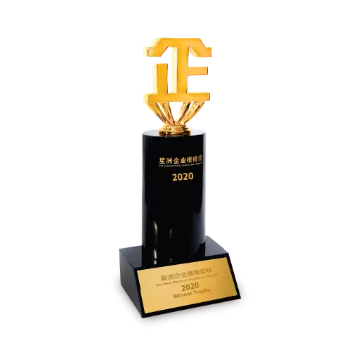 Trophy award of Business Service Excellence of Sin Chew Business Excellence Awards